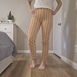 BDG Tan Striped Skinny Pants